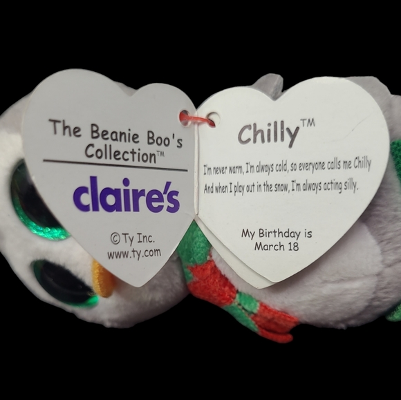 2017 NWT CLAIRE'S TY BEANIE BOOS "CHILLY" THE PENGUIN  KEY CLIP BACKPACK CLIP - Picture 8 of 11